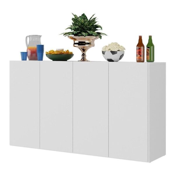 Aparador Buffet 4 Portas Alemanha Br3555 Branco